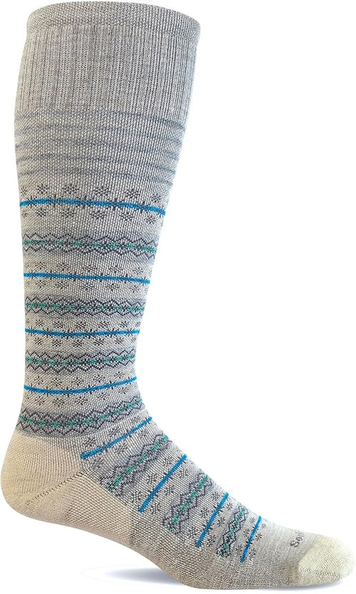 Mini Fairisle Knee-High Women - Barley Moderate Compression (15-20mmHg)