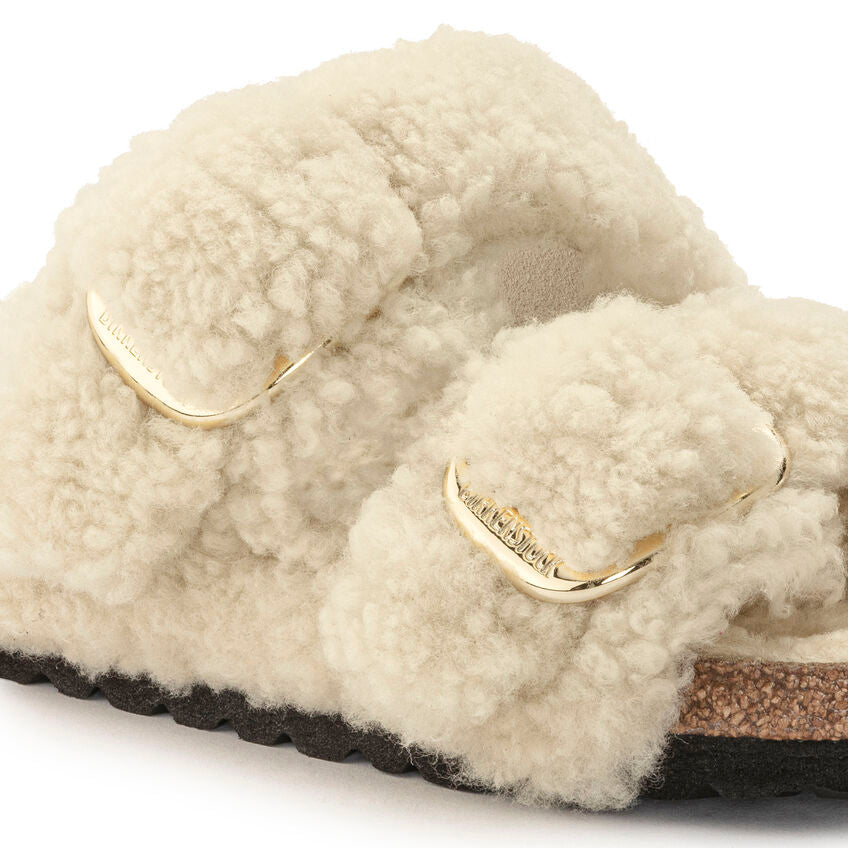 Arizona Big Buckle Teddy -  Eggshell Shearling||Arizona grosses boucles peluche - Fourrure coquille d'oeuf