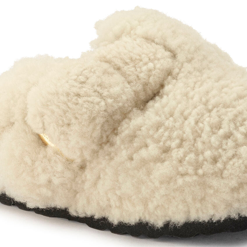 Boston Big Buckle Teddy - Eggshell Shearling||Boston à grosse boucle peluche - Fourrure coquille d'oeuf