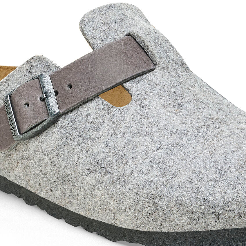 Boston - Light gray felt leather||Boston - Feutre et cuir gris pâle