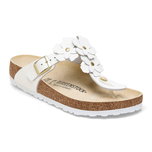 Gizeh Flowers - White Leather||Gizeh à fleurs - Cuir blanc