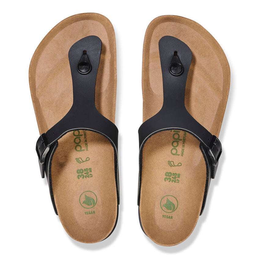 Gizeh Platform Vegan - Black Birko-Flor||Gizeh plateforme végane - Birko-flor noir