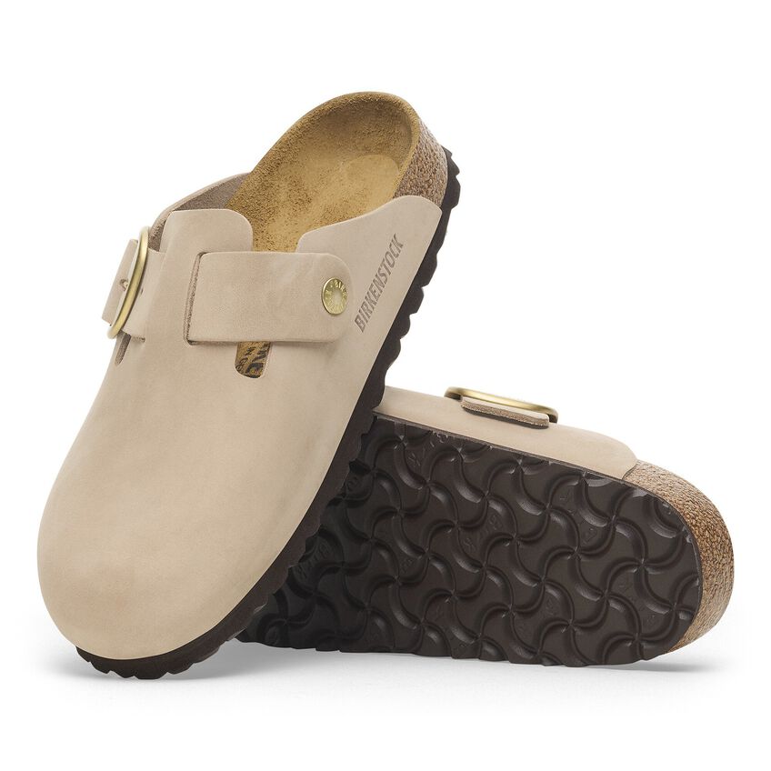 Boston Big Buckle - Sandcastle Nubuck||Boston à grosse boucle - Nubuck sable