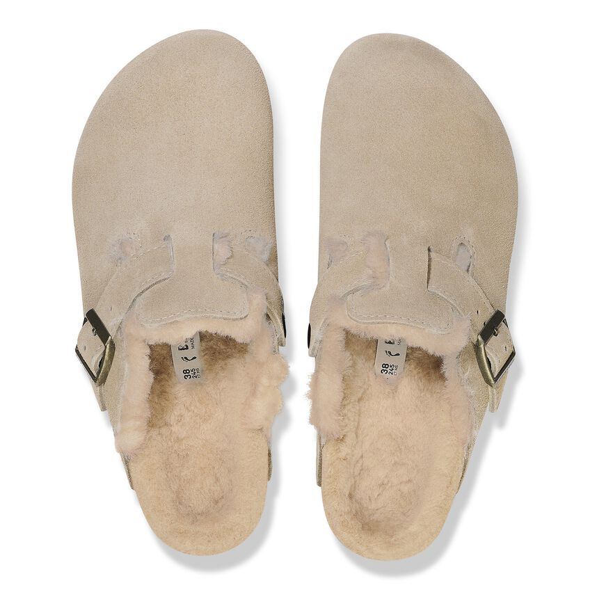 Boston - Taupe Suede Shearling ||Boston - Suède Fourrure taupe
