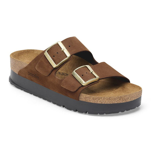 Arizona Platform- Dark Tea Nubuck Leather||Arizona Platform - Cuir nubuck thé noir