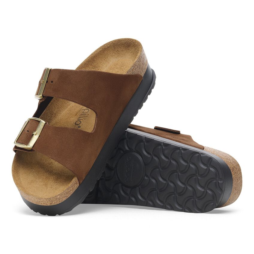Arizona Platform- Dark Tea Nubuck Leather||Arizona Platform - Cuir nubuck thé noir
