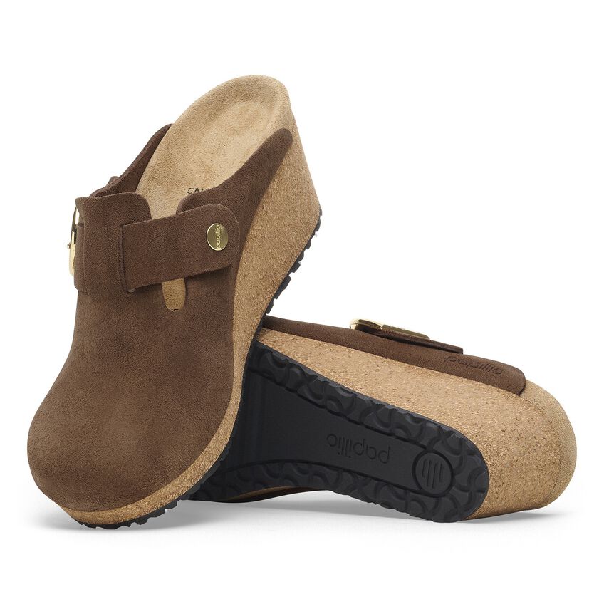 Fanny Ring Buckle - Dark Tea Suede||Fanny à boucle ronde - Suède thé noir