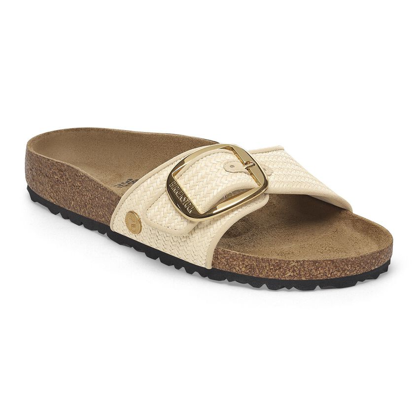 Madrid Big Buckle - Natural Raffia||Madrid Grosses Boucles - Raffia naturel