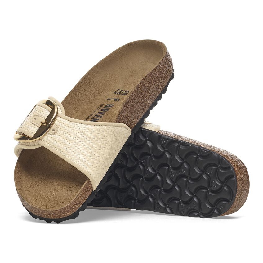 Madrid Big Buckle - Natural Raffia||Madrid Grosses Boucles - Raffia naturel