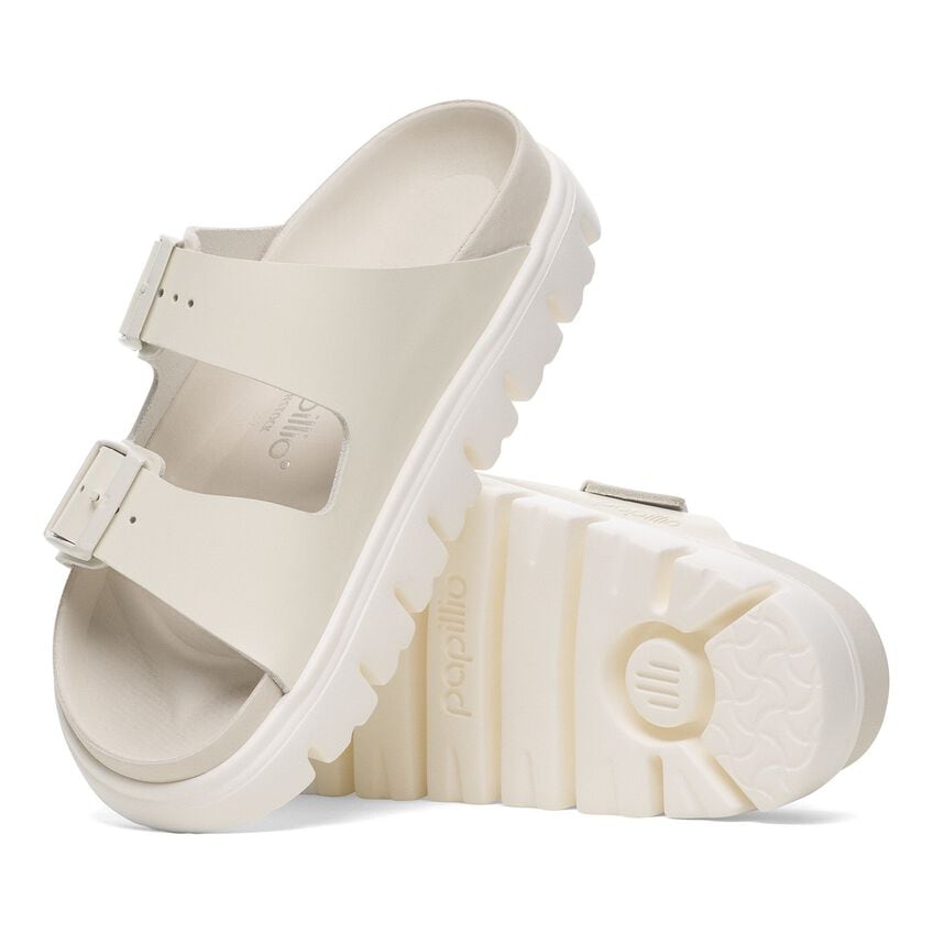 Arizona Chunky Exquisite - Eggshell Leather||Arizona grosse semelle raffinée - Cuir coquille d'oeuf