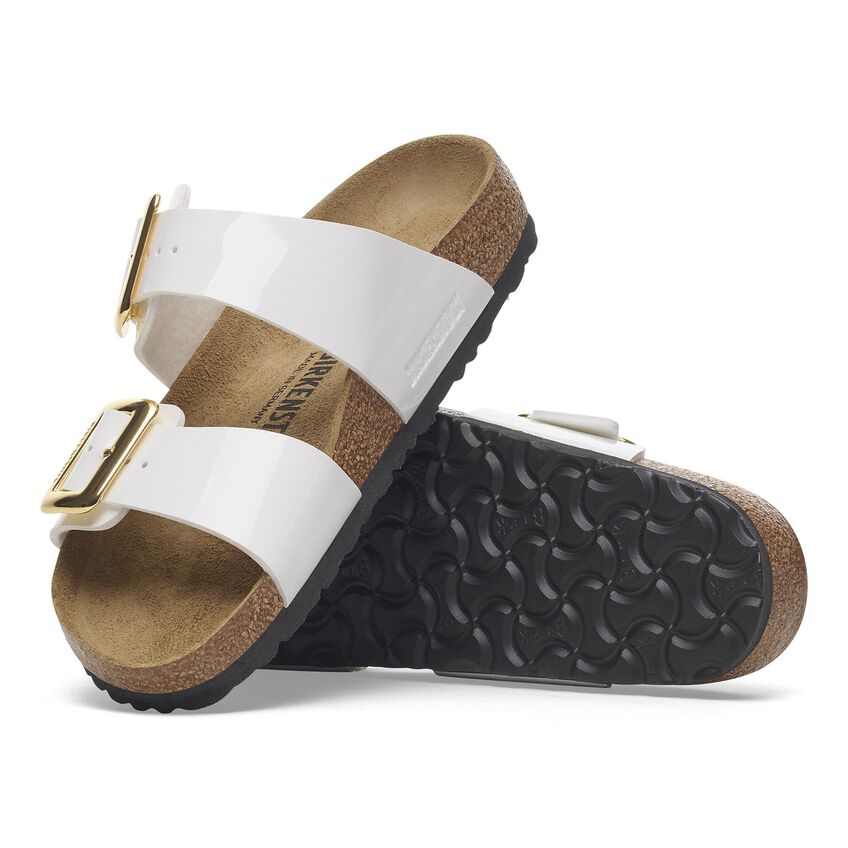 Sydney Luxe Buckle - Patent White Birko-Flor||Sydney à boucle luxueuse - Birko-flor verni blanc
