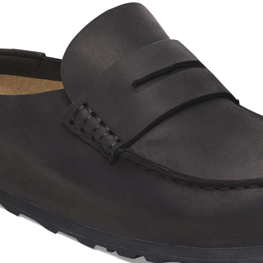 Naples Wrapped - Black Oiled Leather||Naples Wrapped - Cuir huilé noir