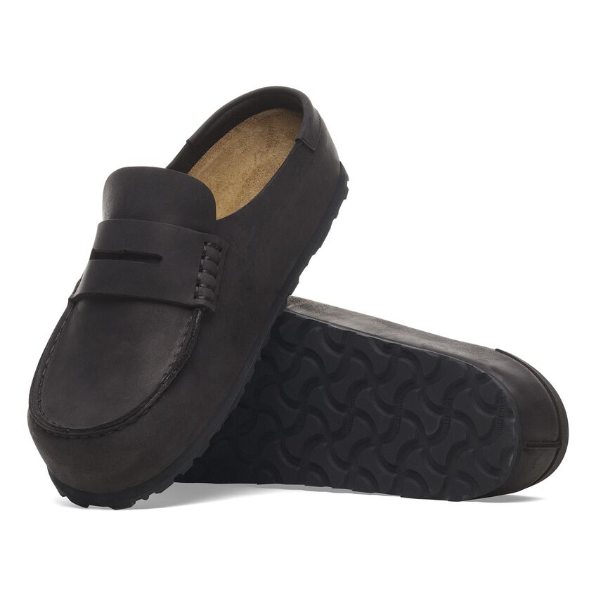 Naples Wrapped - Black Oiled Leather||Naples Wrapped - Cuir huilé noir