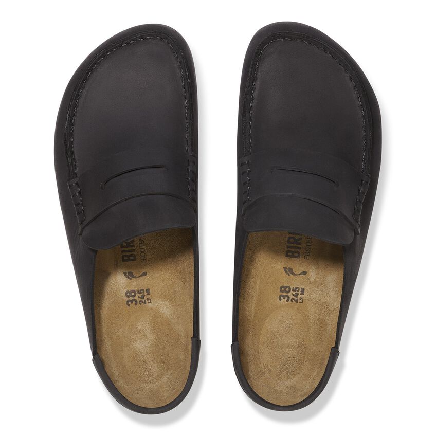 Naples Wrapped - Black Oiled Leather||Naples Wrapped - Cuir huilé noir