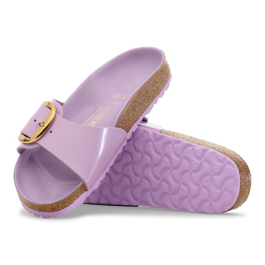 Madrid Big Buckle - High Shine Crocus Leather||Madrid grosses boucles - Cuir crocus très brillant