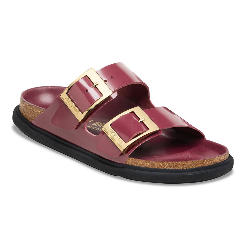Arizona Droplet Buckle -  Zinfandel High Shine Leather||Arizona boucle droplet - Cuir zinfandel très brillant