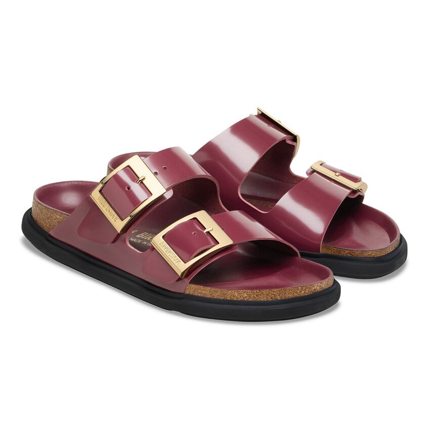 Arizona Droplet Buckle -  Zinfandel High Shine Leather||Arizona boucle droplet - Cuir zinfandel très brillant