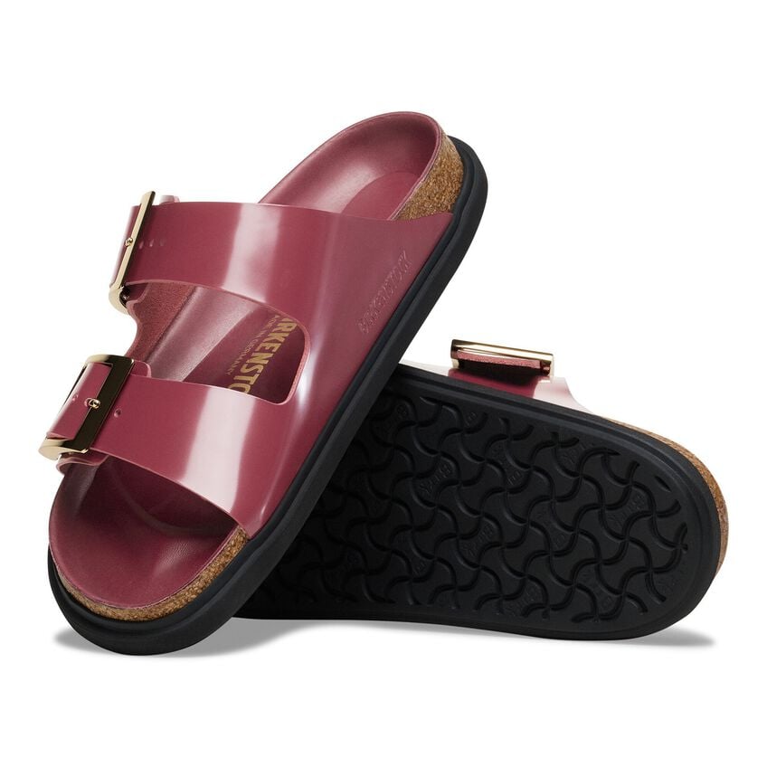 Arizona Droplet Buckle -  Zinfandel High Shine Leather||Arizona boucle droplet - Cuir zinfandel très brillant