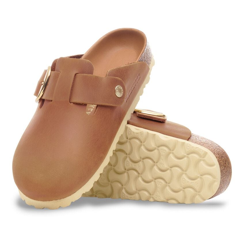 Boston Big Buckle - Cognac Oiled Leather||Boston à grosse boucle - Cuir huilé cognac