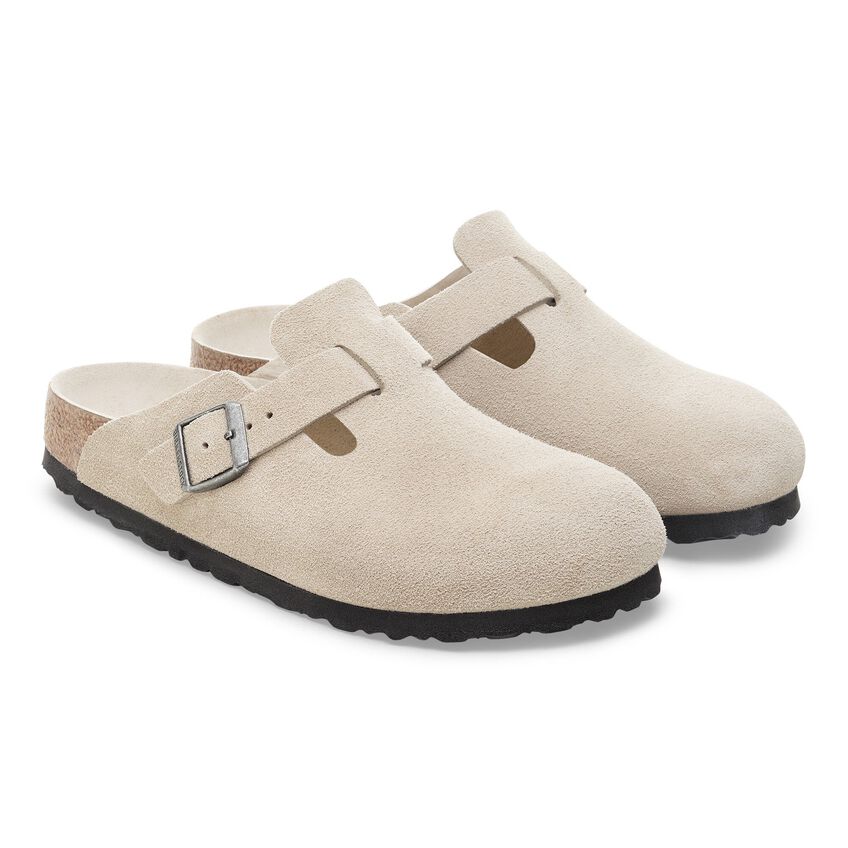 Boston Soft - Oyster Tonal Suede||Boston assise plantaire souple - Suède oyster
