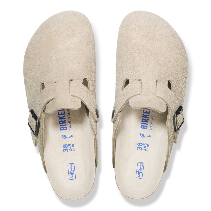 Boston Soft - Oyster Tonal Suede||Boston assise plantaire souple - Suède oyster
