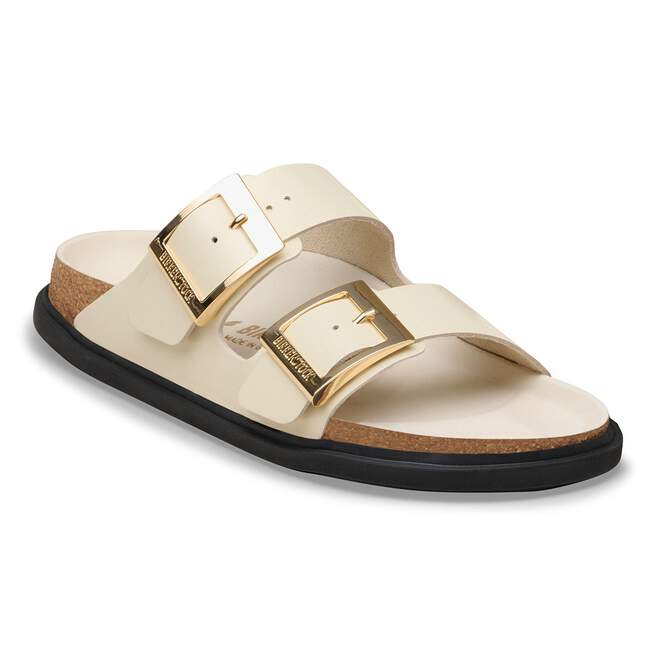 Arizona Droplet Buckle - Ecru High Shine Leather – MyShoeShop