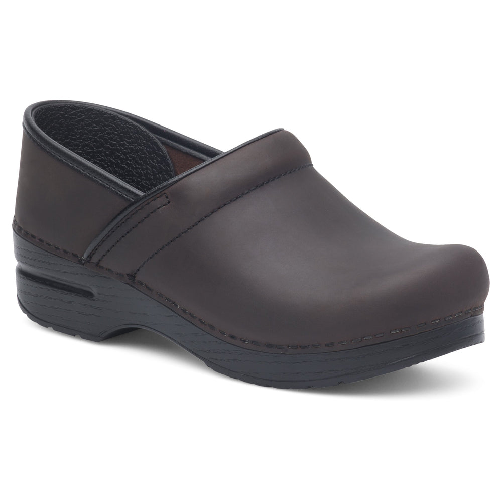 Wide Pro Clog - Antique Brown Oiled Leather