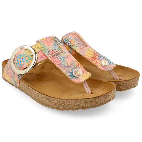 *FINAL SALE* Corinna Round Buckle - Rainbow Cork||Corinna avec une boucle ronde - Liège arc-en-ciel