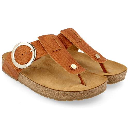 *FINAL SALE* Corinna Round Buckle - Brown Leather||Corinna avec une boucle ronde - Cuir brun