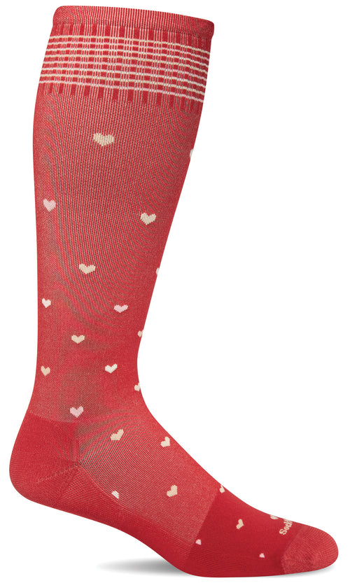 Full Heart Knee-High Women - Poppy Moderate Compression (15-20mmHg)