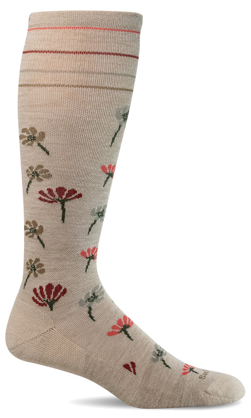 Field Flower Knee-High - Barley Moderate Compression (15-20mmHg)