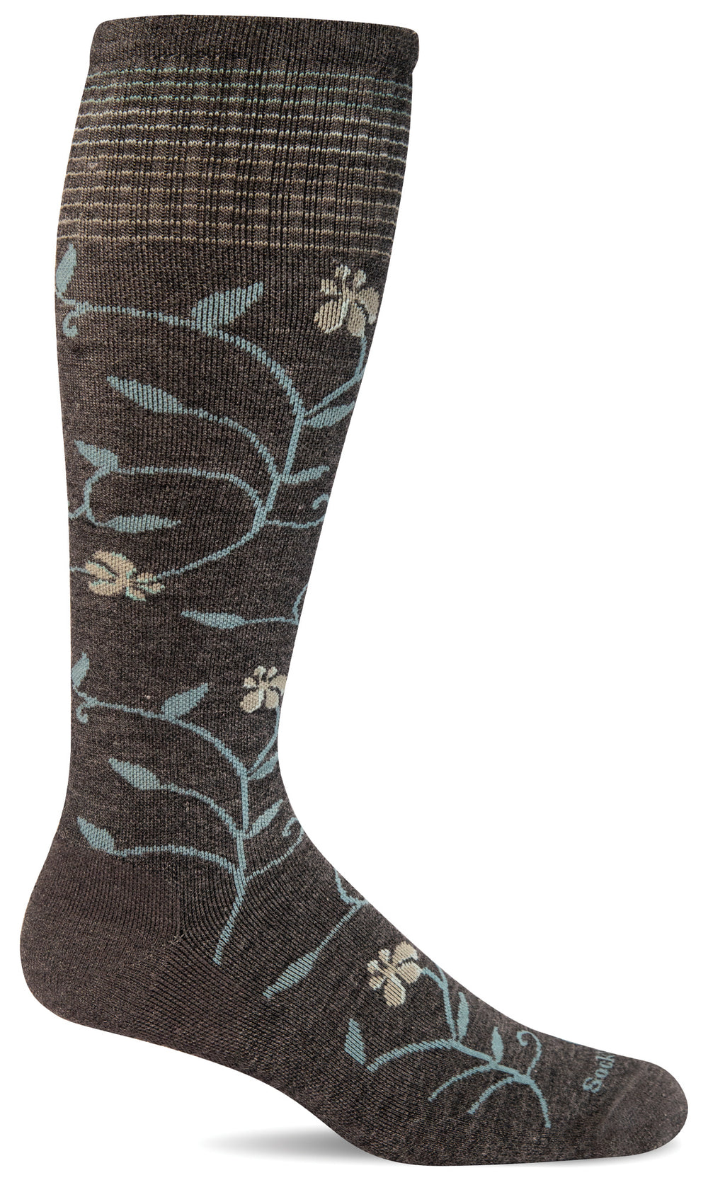 Full Sun Knee-High - Charcoal Moderate Compression (15-20mmHg)