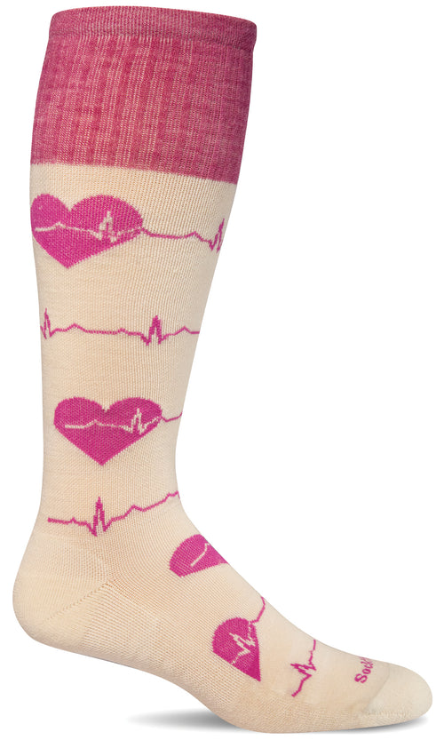 Heart Beat Knee-High Women - Natural Moderate Compression (15-20mmHg)