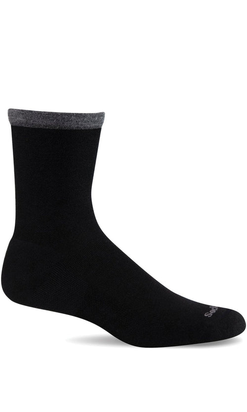 Plantar Cush Basic Crew Women - Black Plantar Relief