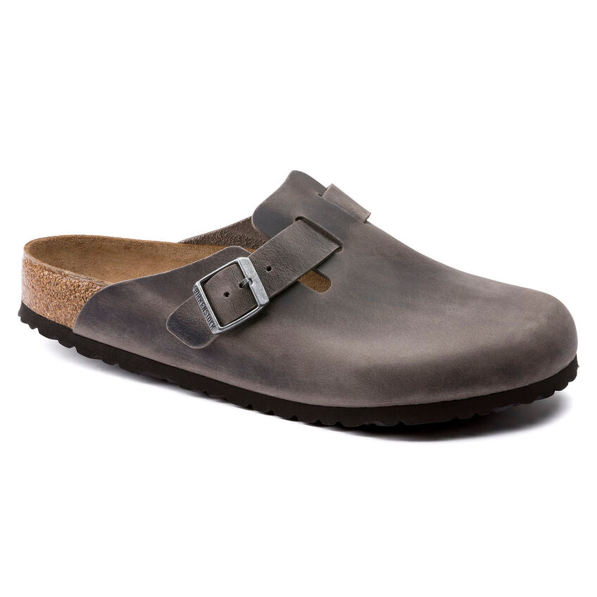 Boston Soft - Iron Oiled Leather||Boston assise plantaire souple - Cuir huilé fonte