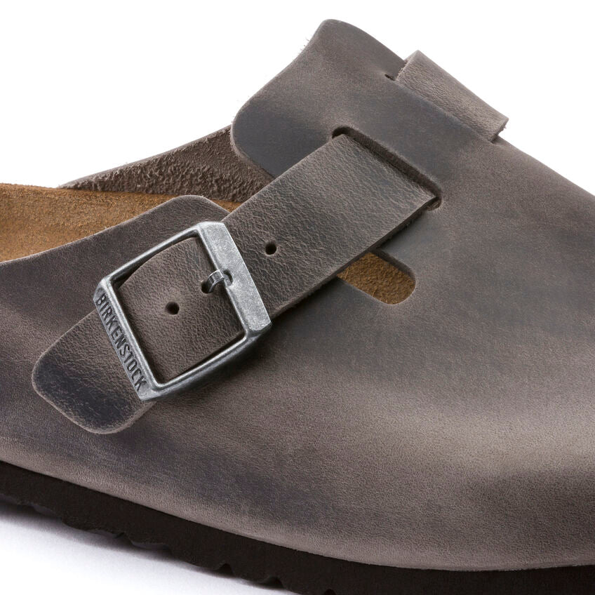 Boston Soft - Iron Oiled Leather||Boston assise plantaire souple - Cuir huilé fonte