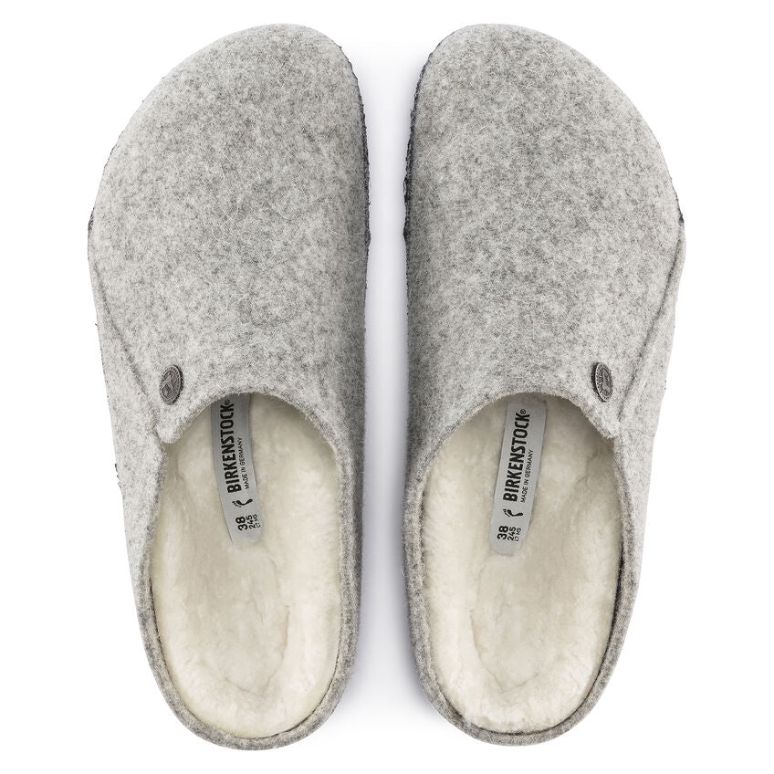 Zermatt Men - Light Grey Wool Felt Shearling||Zermatt pour hommes - Feutre de laine et fourrure gris pâle