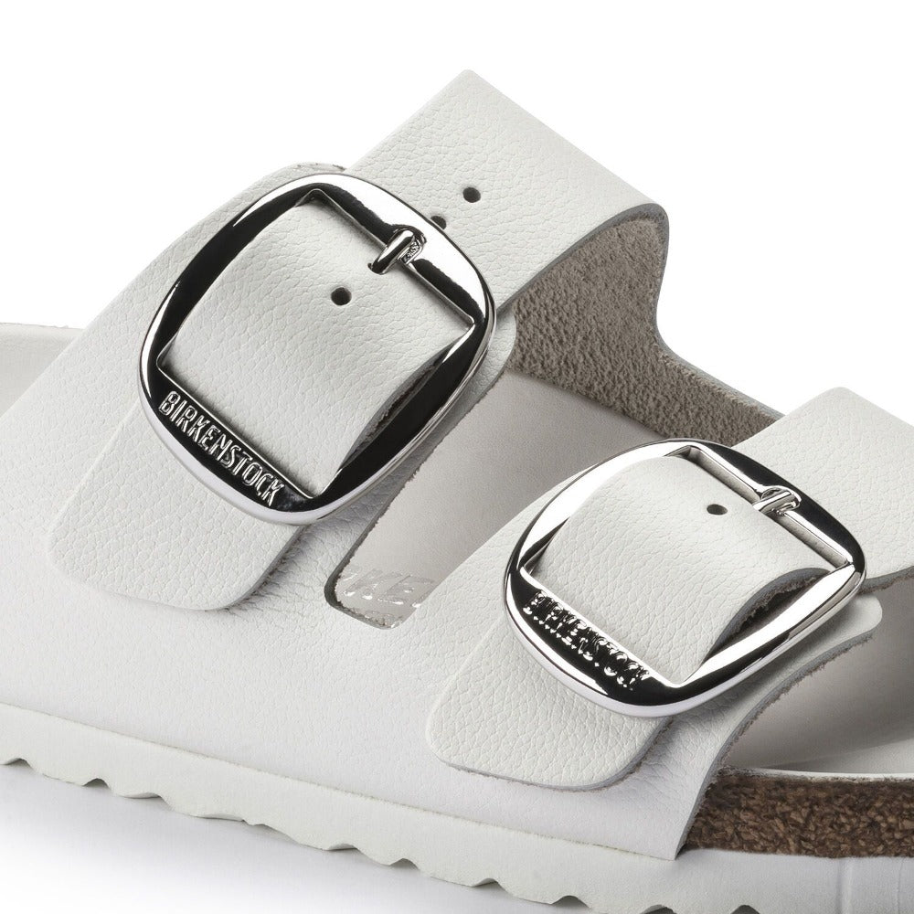 Arizona Big Buckle -  White Oiled Leather||Arizona grosses boucles - Cuir huilé blanc