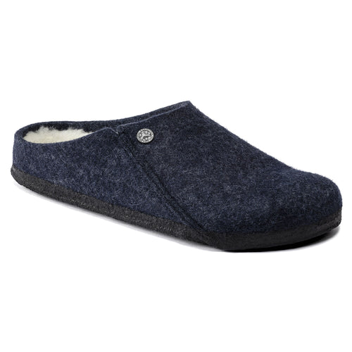 Zermatt Men - Dark Blue Wool Felt Shearling||Zermatt pour hommes - Feutre de laine et fourrure bleu foncé