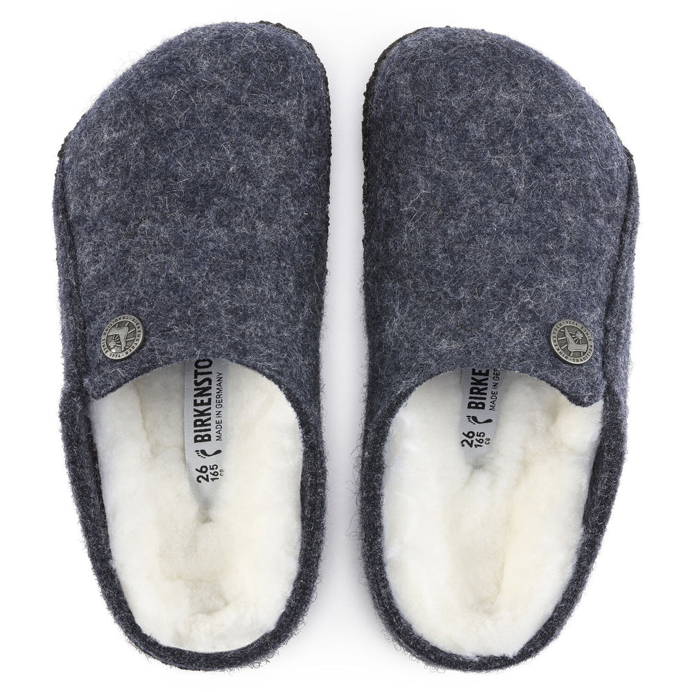 Zermatt Kids - Dark Blue Wool Felt Shearling||Zermatt pour enfants - Feutre de laine et fourrure bleu foncé