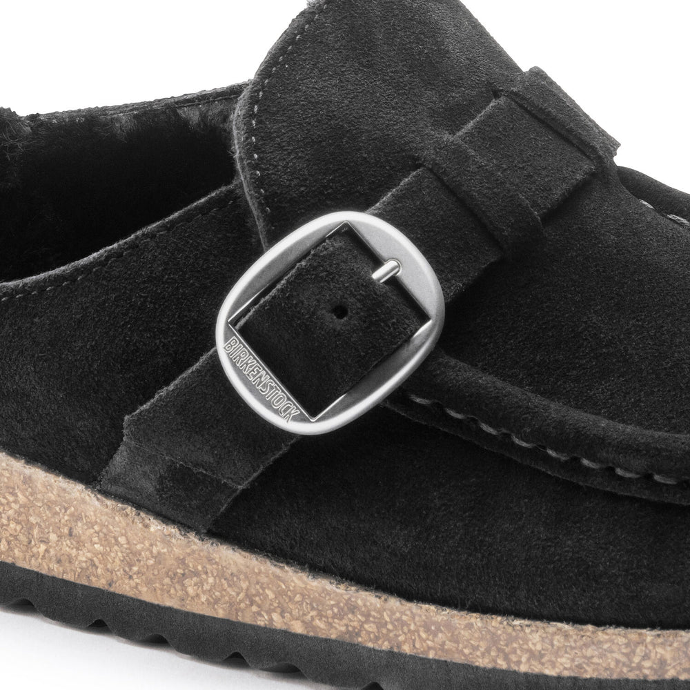 Buckley - Black Suede Shearling||Buckley - Suède fourrure noir