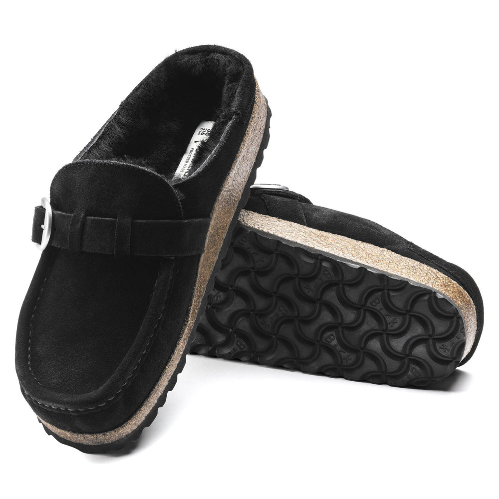 Buckley - Black Suede Shearling||Buckley - Suède fourrure noir