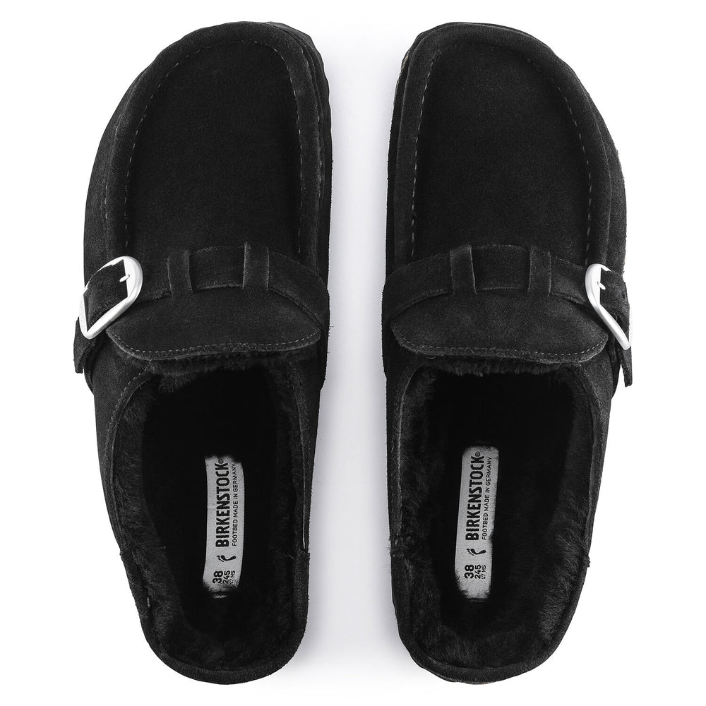 Buckley - Black Suede Shearling||Buckley - Suède fourrure noir