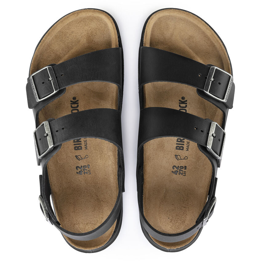 Milano CrossTown Men - Black Oiled Leather||Milano CrossTown pour femmes - Cuir huilé noir