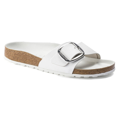 Madrid Big Buckle - White Natural Leather||Madrid Grosses Boucles - Cuir naturel blanc