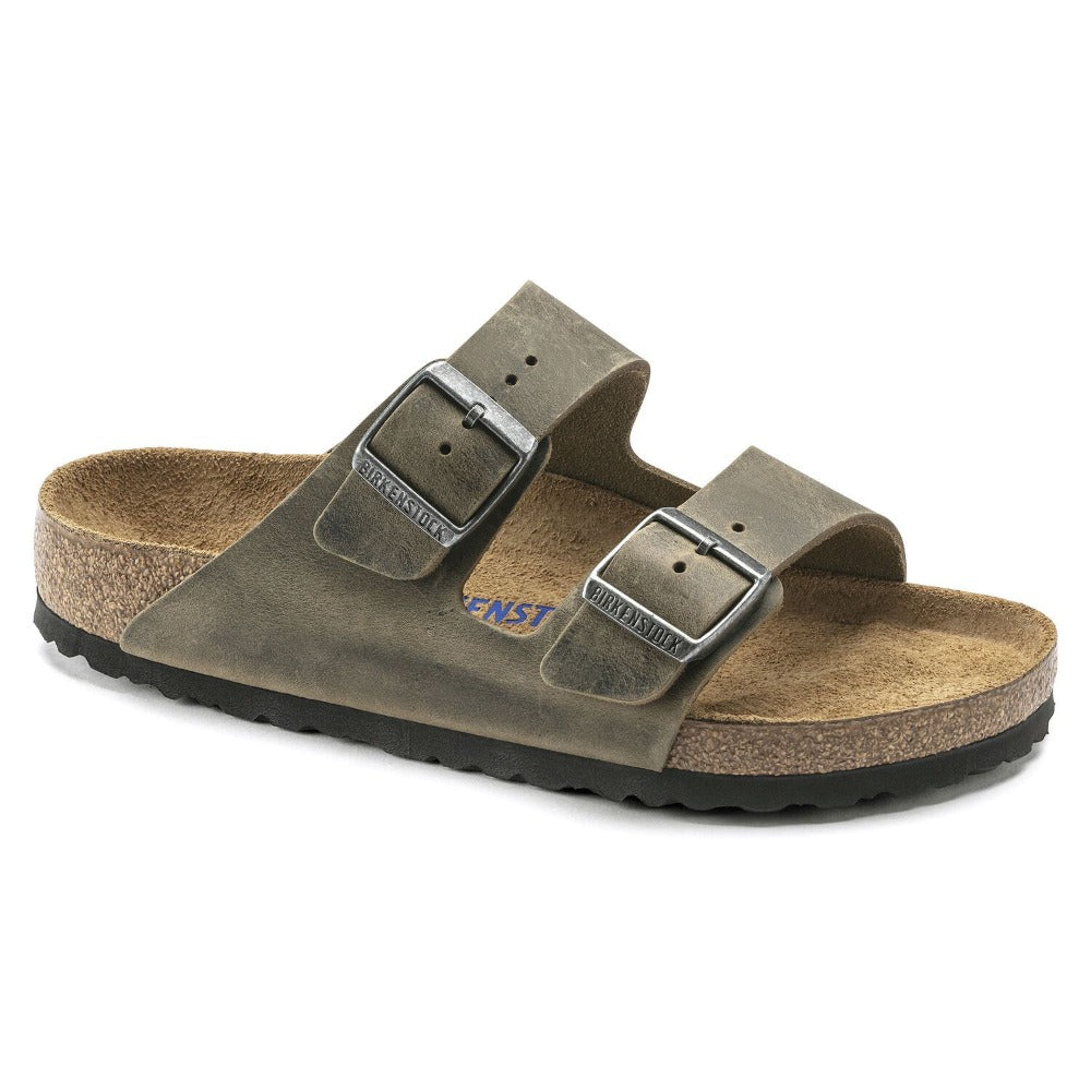 Arizona Soft - Faded Khaki Oiled Leather||Arizona assise plantaire souple - Cuir huilé Kaki défraîchi