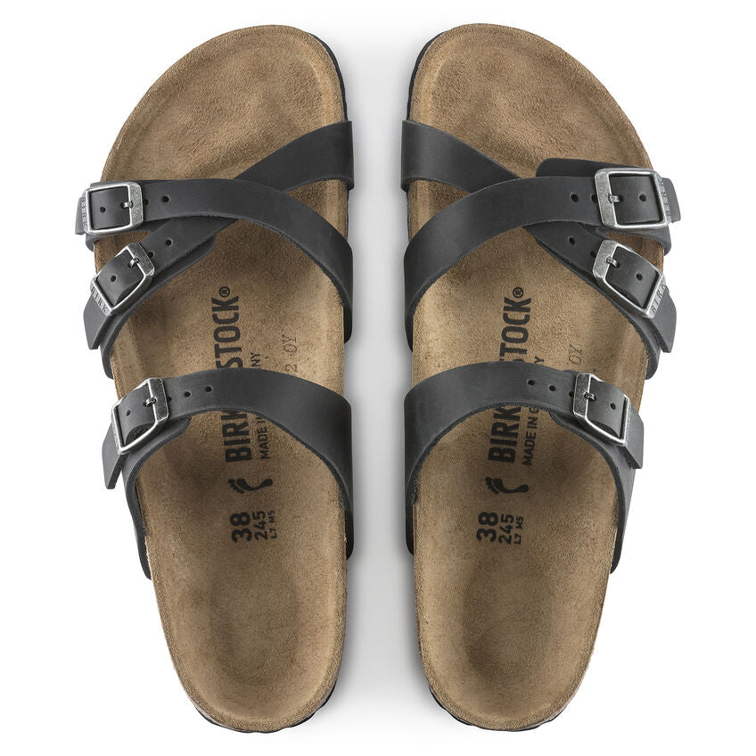 Franca - Black Oiled Leather||Franca - Cuir huilé noir
