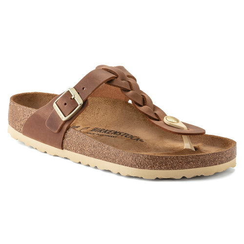 Gizeh Braided - Cognac Oiled Leather||Gizeh tressée - Cuir huilé cognac