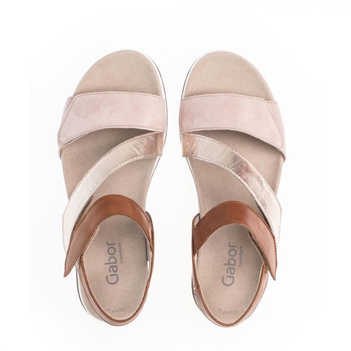 *FINAL SALE*46742.54 - Beige Suede and Brown Leather