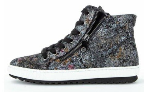 *FINAL SALE*73754.37 - Black Metallic Suede